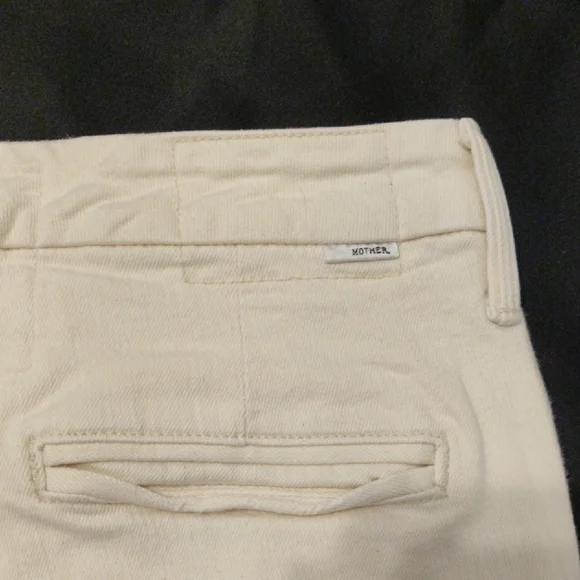 MOTHER. Women's White Frayed Hem Pants - Picture 4 of 16
